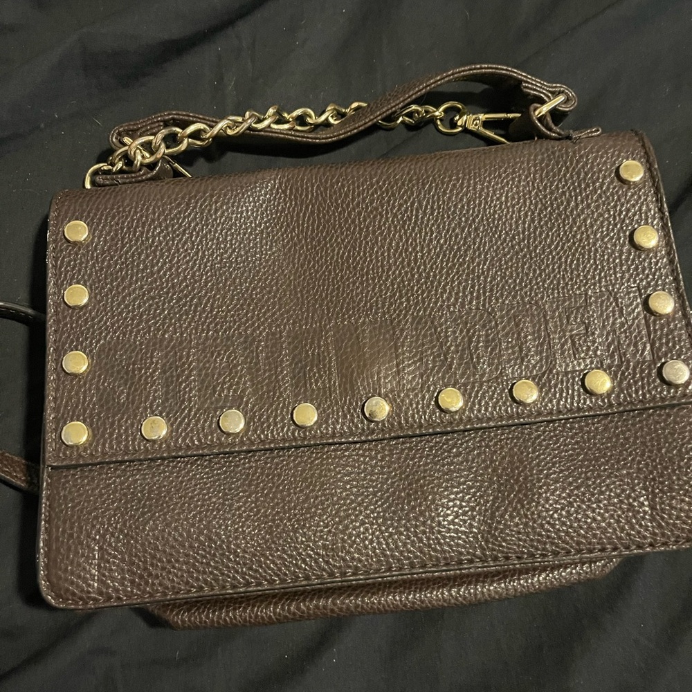 Steve Madden Brown Studded Shoulder Bag